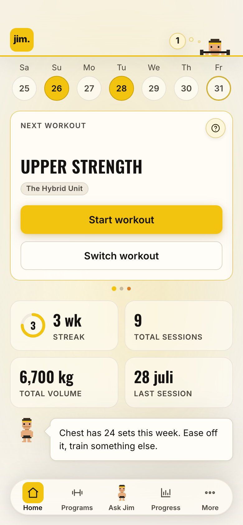 Home: Upper Strength in The Hybrid Unit